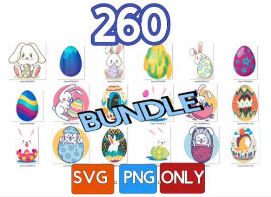 Happy Easter Cricut Bundle Cut Files SVG and PNG Only| 260 High Quality Png Files Ready to Print that Comes with Svg files - WatchaMaknJamaican
