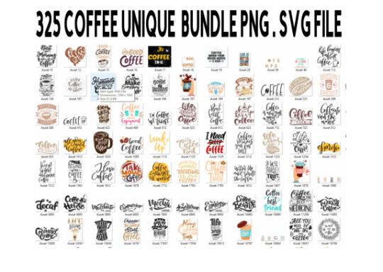 Coffee Quotes SVG Bundle | SVG and PNG Only | 325 High Quality Png Files Ready to Print that Comes with Svg files - WatchaMaknJamaican
