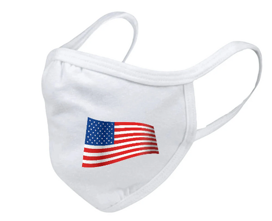 American USA Flag adult Reusable 2-Layer Cotton Breathable Face Mask | Gildan Cotton Face mask | Flag of America USA - WatchaMaknJamaican