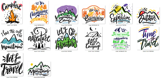 Camping Lettering Bundle for Cricut Cut Files SVG and PNG Only | 50 High Quality Png Files Ready to Prin t that Comes with Svg files - WatchaMaknJamaican