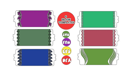 Cricut Mug Press Template | Infusible Ink Mug Wrap Template| Mug Template | Six Border Template | Blank Template | Digital Download | 6 Pack - WatchaMaknJamaican