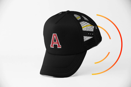 Embroidered Iron-On Alphabetical Hat Trucker Custom Hat | A-Z Lettering | Adult & Youth Trucker Cap | Personalize Iron On Letter Hat| Black - WatchaMaknJamaican