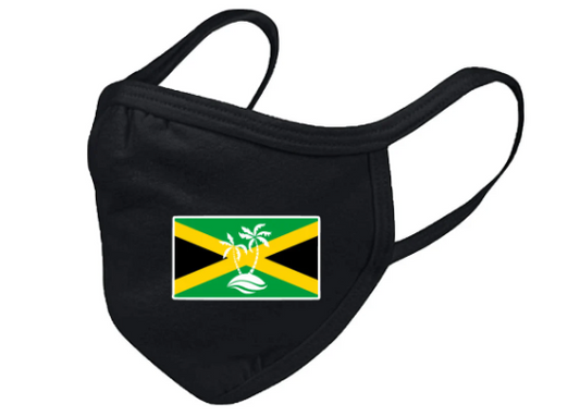 Jamaica Flag, Palm Trees adult Reusable 2-Layer Cotton Breathable Face Mask | Gildan Cotton Face mask - WatchaMaknJamaican
