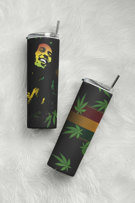 Bob Marley 20oz & 30oz Skinny Tumbler Wrap | Bob Marley PNG Sublimation Tumbler Template |JPEG | Bob Marley Tumbler Wrap - WatchaMaknJamaican