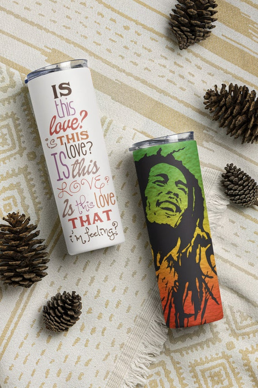 Bob Marley 20oz & 30oz Skinny Tumbler Wrap | Bob Marley PNG Sublimation Tumbler Template | JPEG | Bob Marley Wrap | Bob Marley Gift - WatchaMaknJamaican
