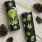Weed Tumbler | Smoking Weed Alien 20oz & 30oz Skinny Tumbler Wrap | Alien Gift PNG Sublimation Tumbler Template |JPEG | Alien Tumbler Wrap - WatchaMaknJamaican