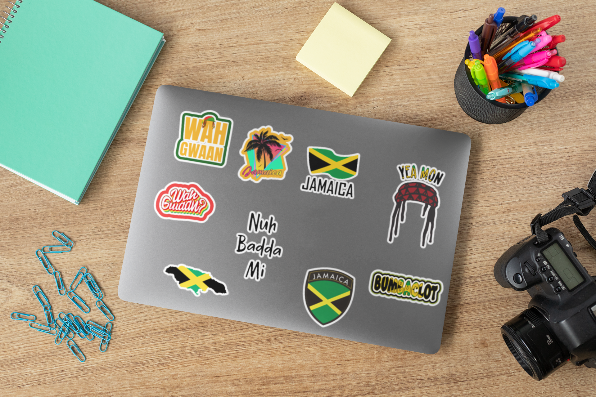 Jamaican Stickers for Tumblers, laptops, Tablets Vinyl Sticker, Die CuMade with printed vinyl, these stickers are waterproof with a glossy finish. Use them with ease on anything from laptops to water bottles. And thanks to the high quaWatchamaknJamaicanWatchaMaknJamaican