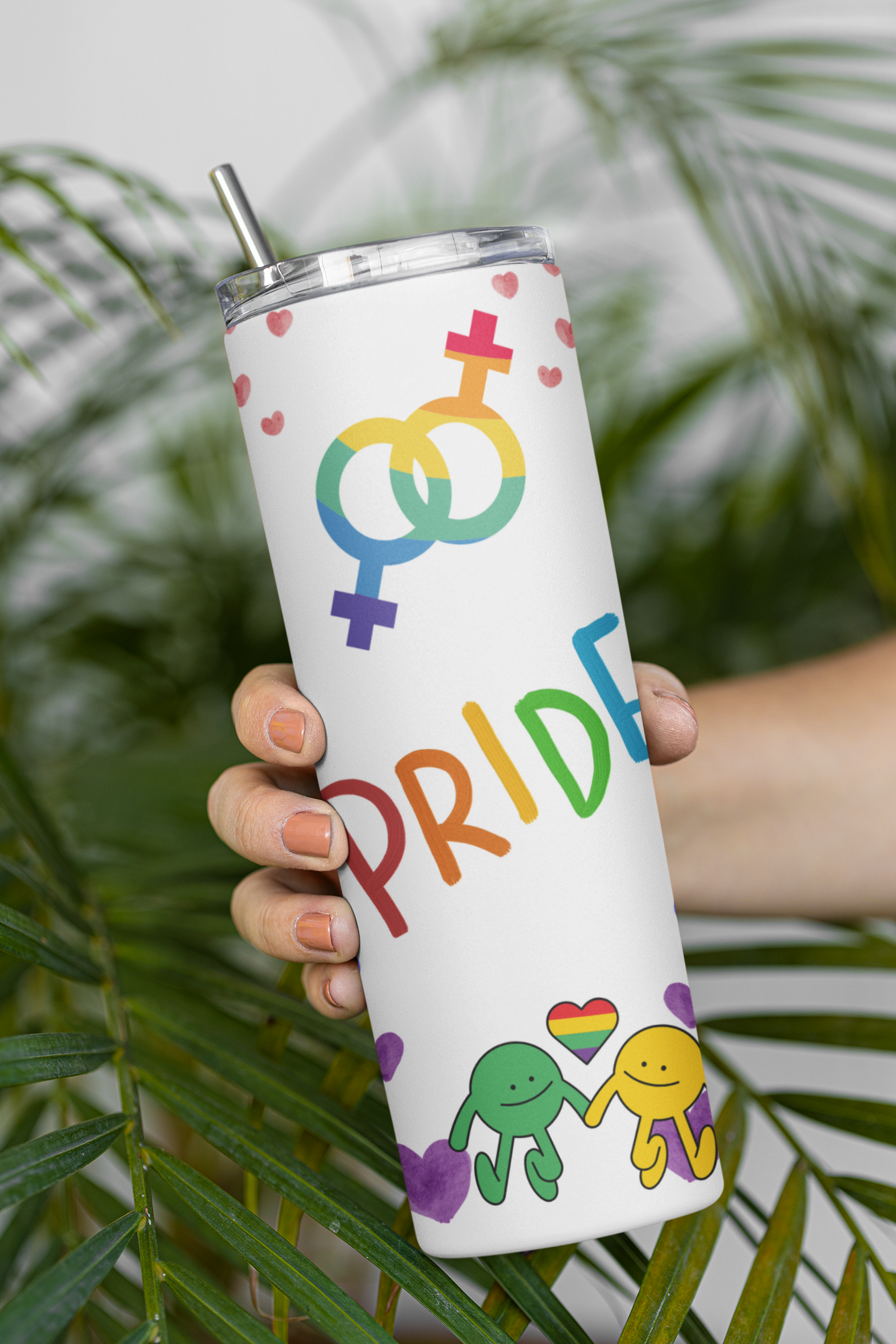Pride LGBT Tumbler Wrap PNG Design 20 oz Skinny Tumbler Sublimation Instant Digital Download - WatchaMaknJamaican