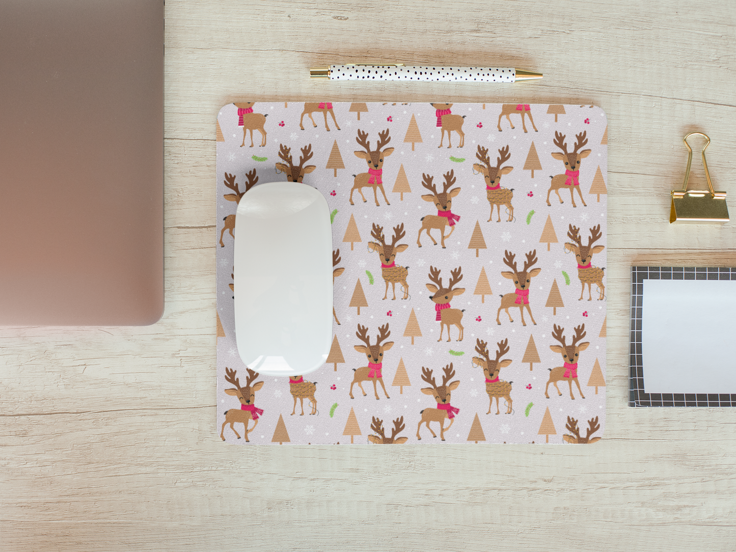 Christmas Reindeer Mousepad For Office | Gaming | School. Mousepad for Laptop and Desktop