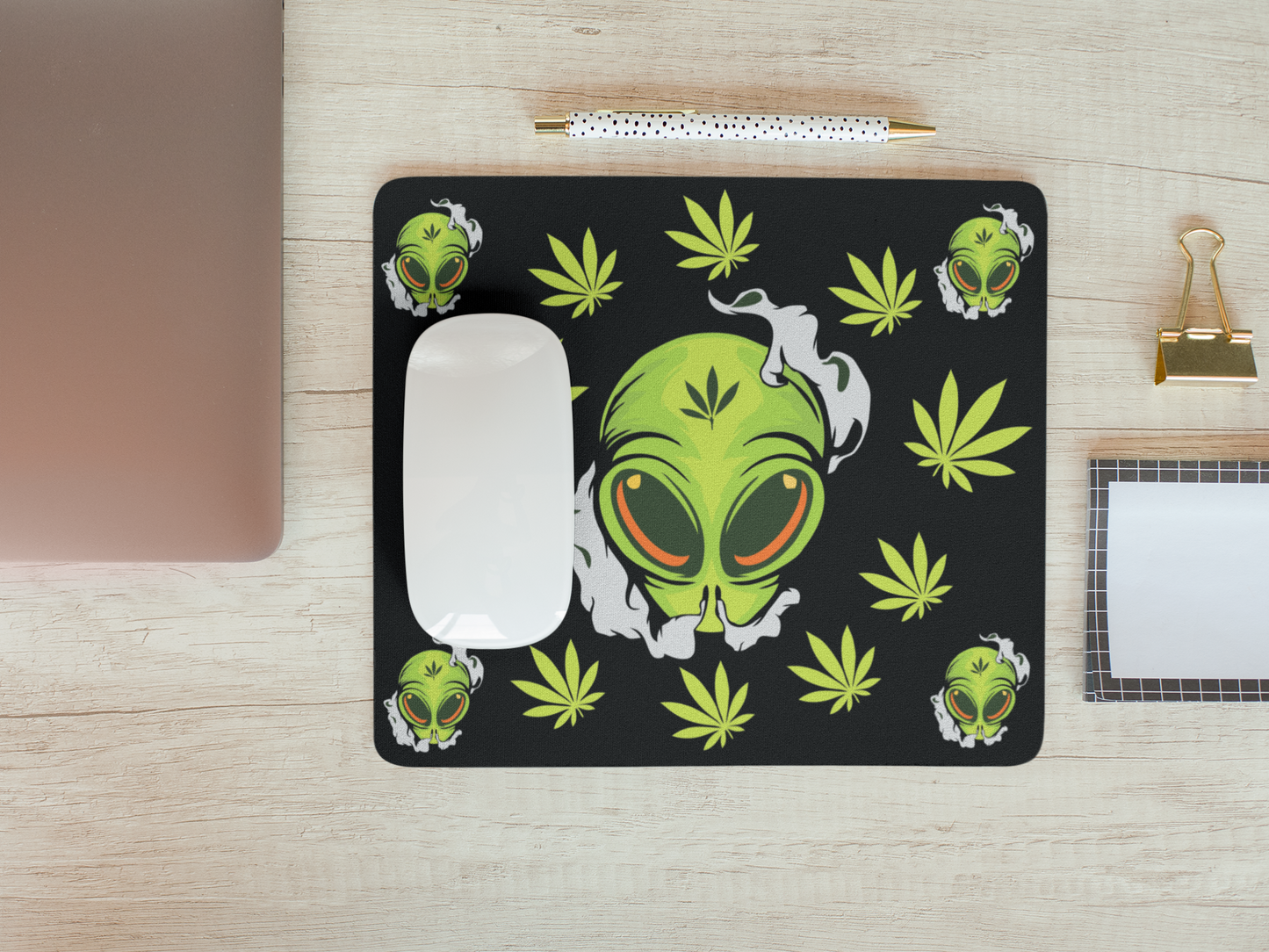 Alien Weed Mousepad For Office | Gaming | School. Mousepad for Laptop and Desktop