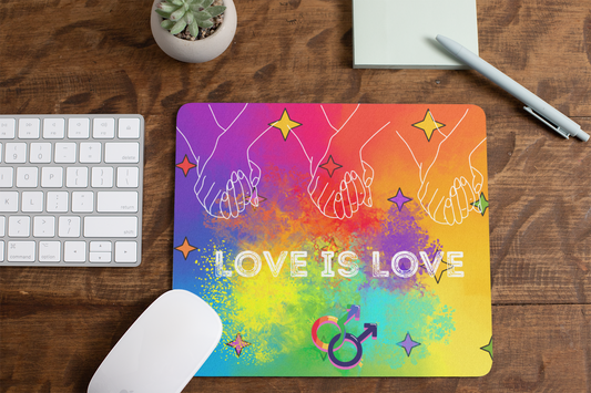 Love is Love LGBT Mousepad For Office | Gaming | School. Mousepad for Laptop and Desktop