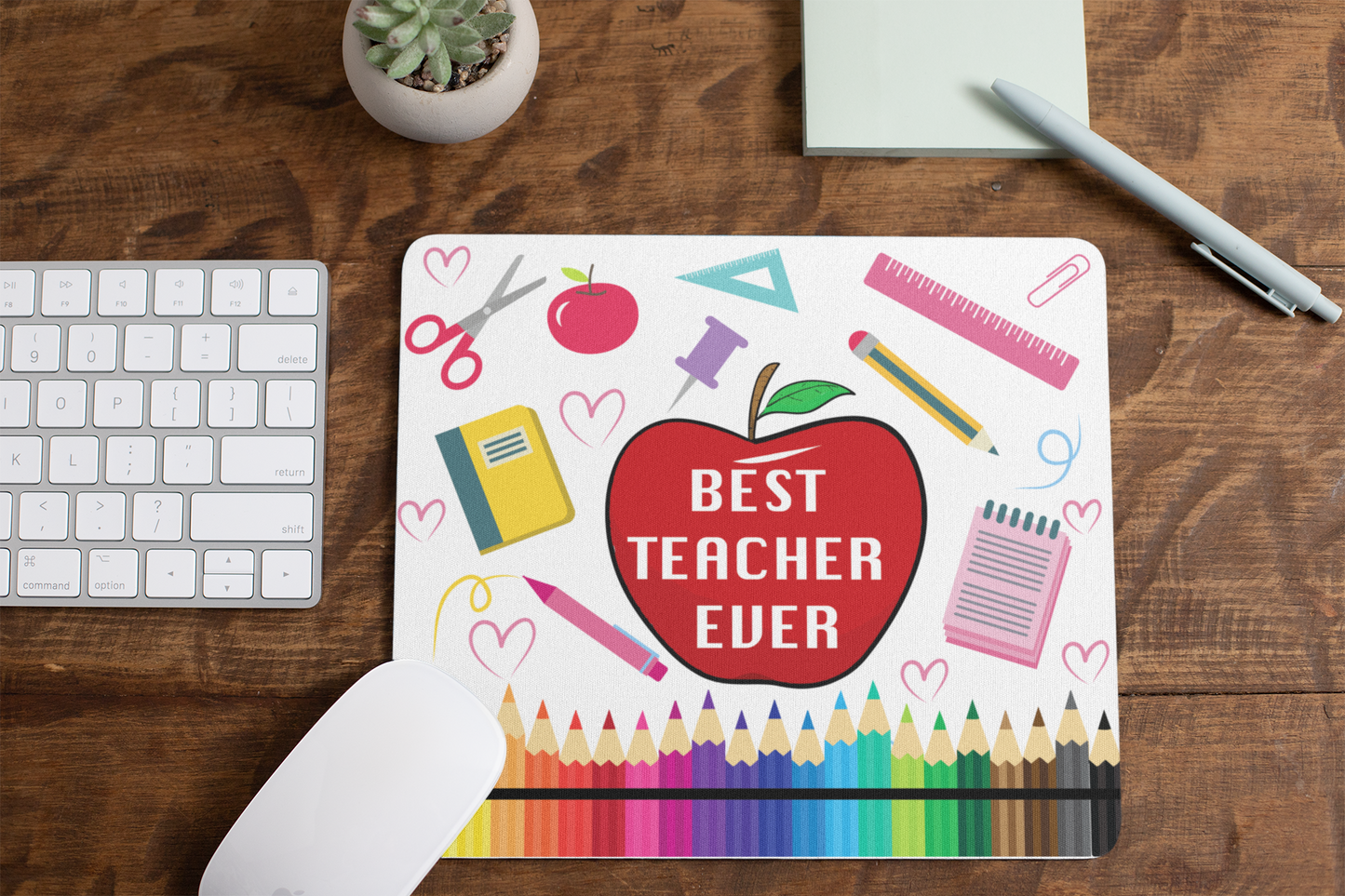 Best Teacher Ever Mousepad For Office | Gaming | School. Mousepad for Laptop and Desktop